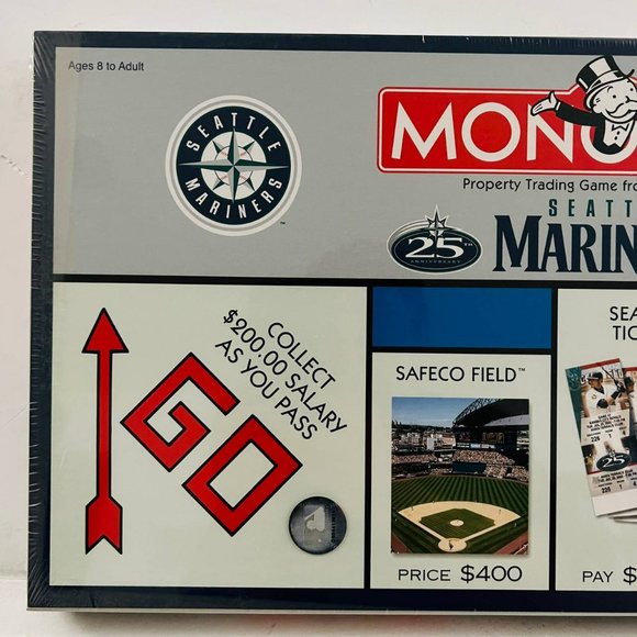 Vintage Monopoly Seattle Mariners MLB 25th Anniversary Board Game New Sealed - Picture 2 of 7